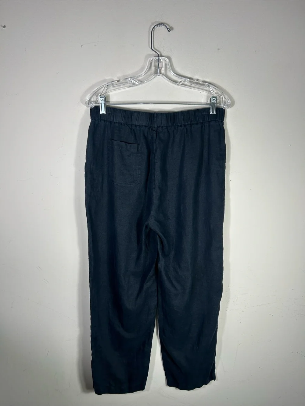Quince Pants Womens Medium Black Coastal Bohemian Organic Capsule Minimalist